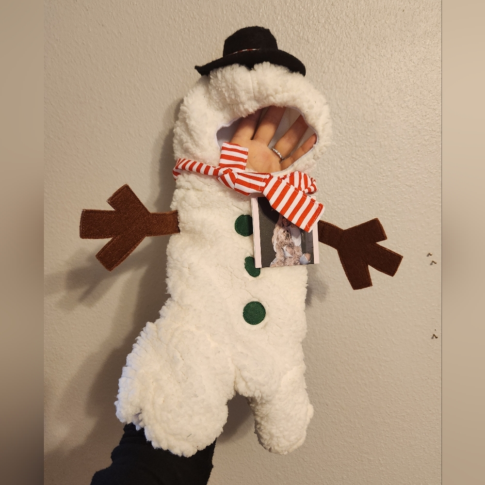 Dog vest costume Size Small dog up to 15lbs snowman new